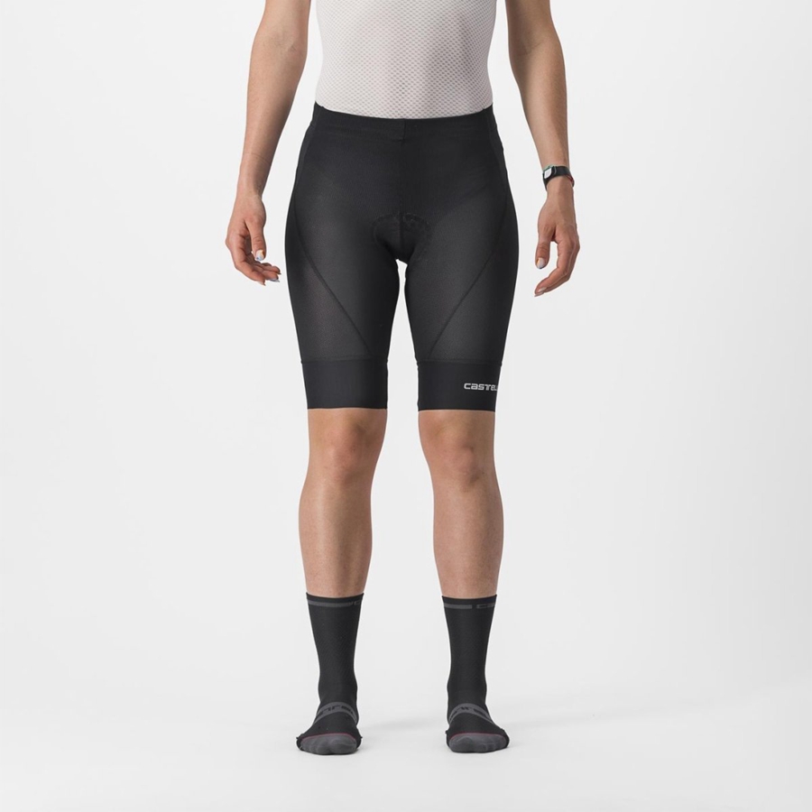 Castelli TRAIL W LINER レディース ショートパンツ 黒 | 412079-OML