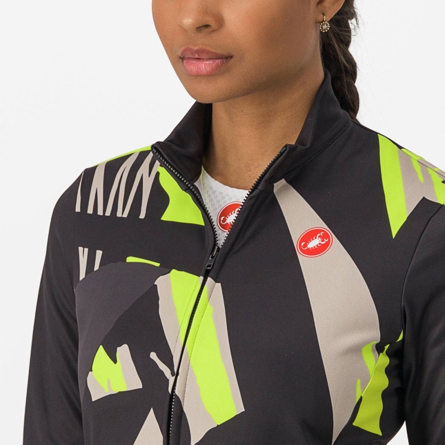 Castelli TROPICALE LS レディース ユニフォーム 黒 | 921654-ABJ