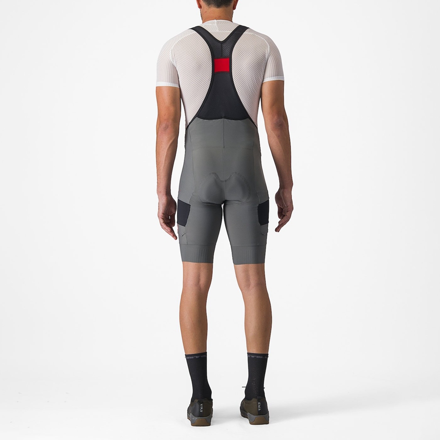 Castelli UNLIMITED CARGO メンズ ビブショーツ グレー | 401358-LRU