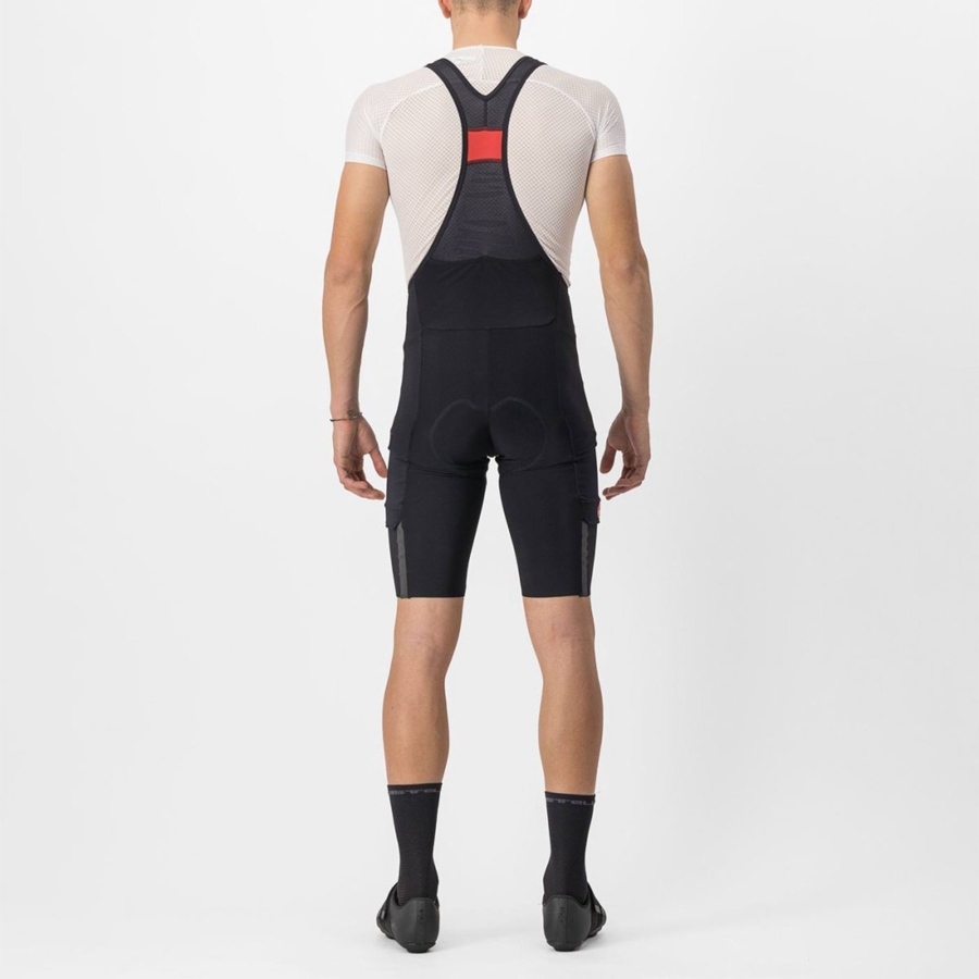 Castelli UNLIMITED THERMAL メンズ ビブショーツ 黒 | 526018-BYR