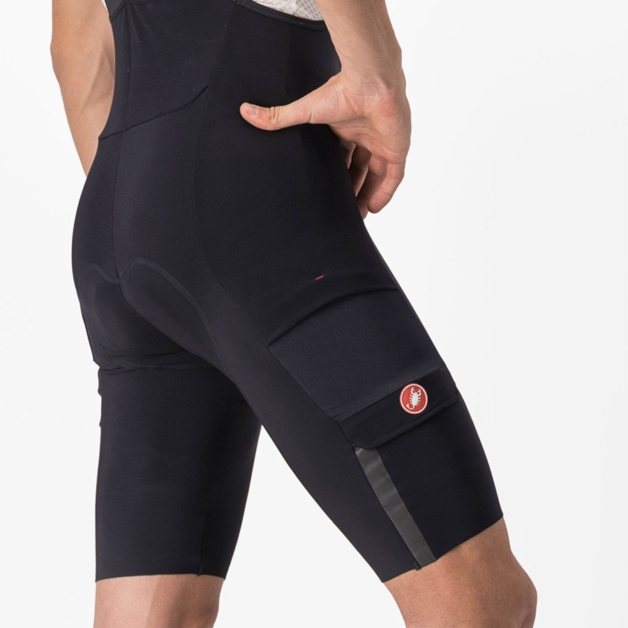 Castelli UNLIMITED THERMAL メンズ ビブショーツ 黒 | 526018-BYR