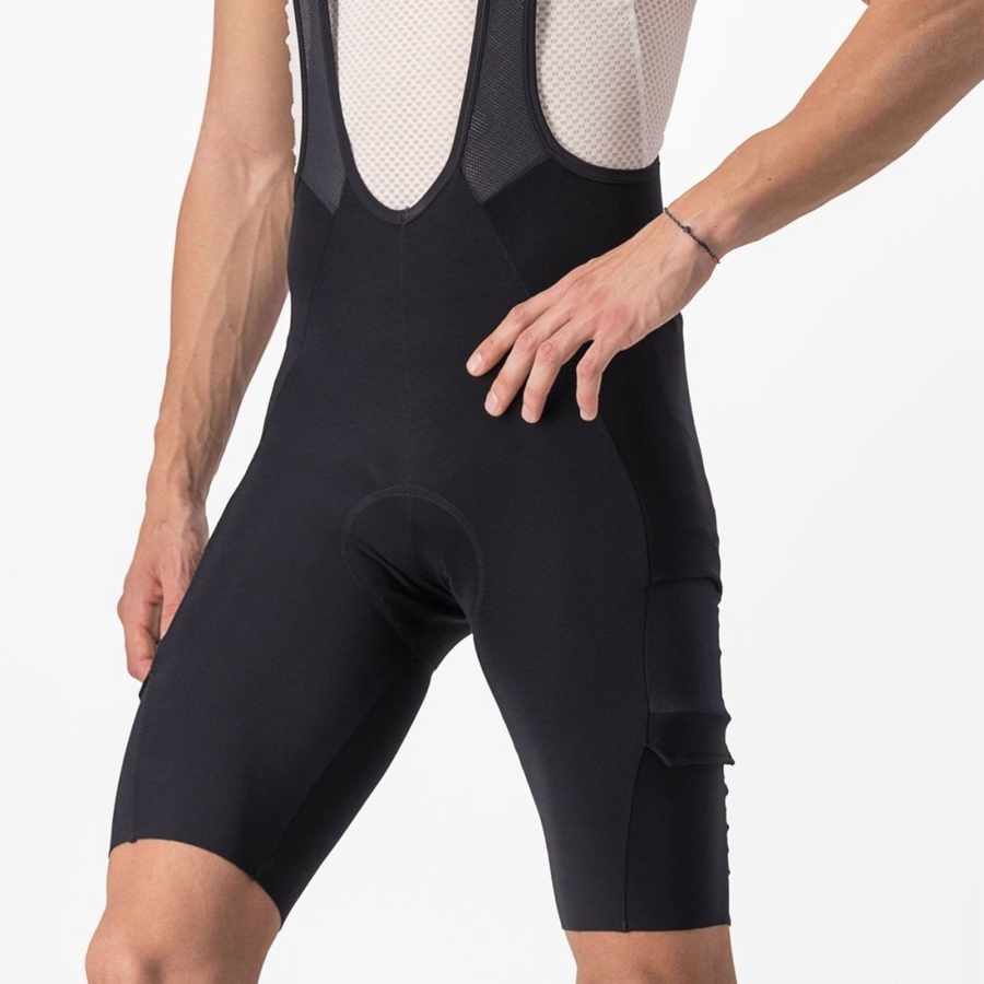 Castelli UNLIMITED THERMAL メンズ ビブショーツ 黒 | 526018-BYR