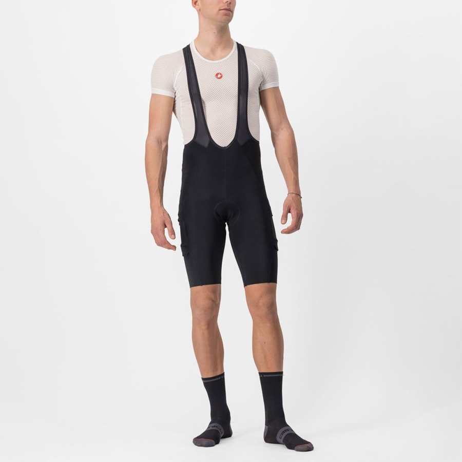 Castelli UNLIMITED THERMAL メンズ ビブショーツ 黒 | 526018-BYR