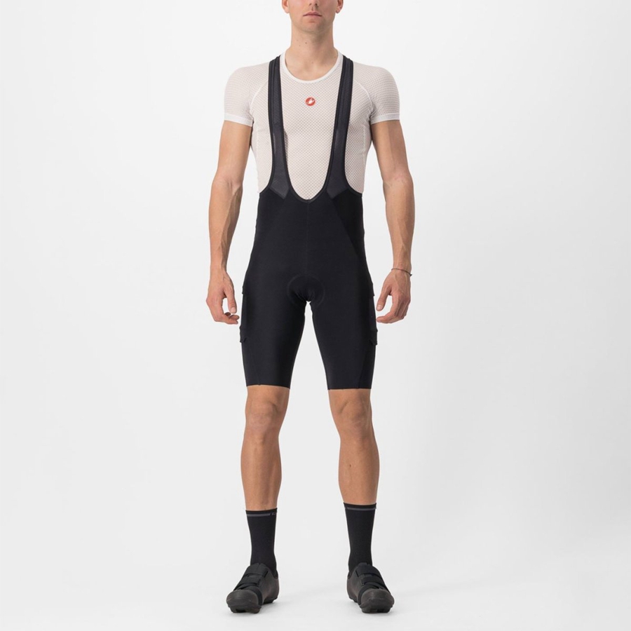 Castelli UNLIMITED THERMAL メンズ ビブショーツ 黒 | 526018-BYR