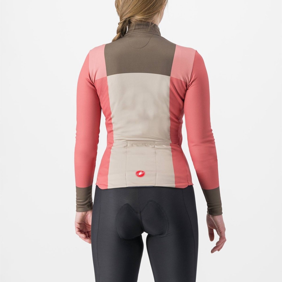 Castelli UNLIMITED W THERMAL レディース ユニフォーム 赤 | 360792-LTX