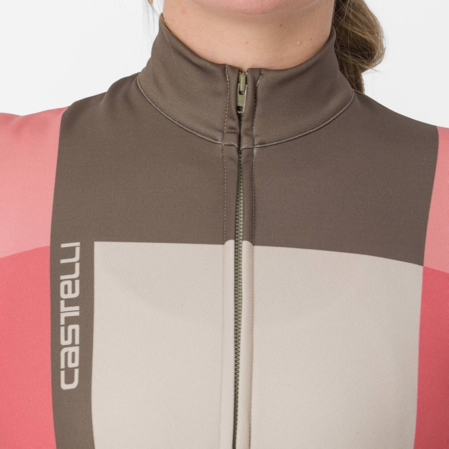 Castelli UNLIMITED W THERMAL レディース ユニフォーム 赤 | 360792-LTX