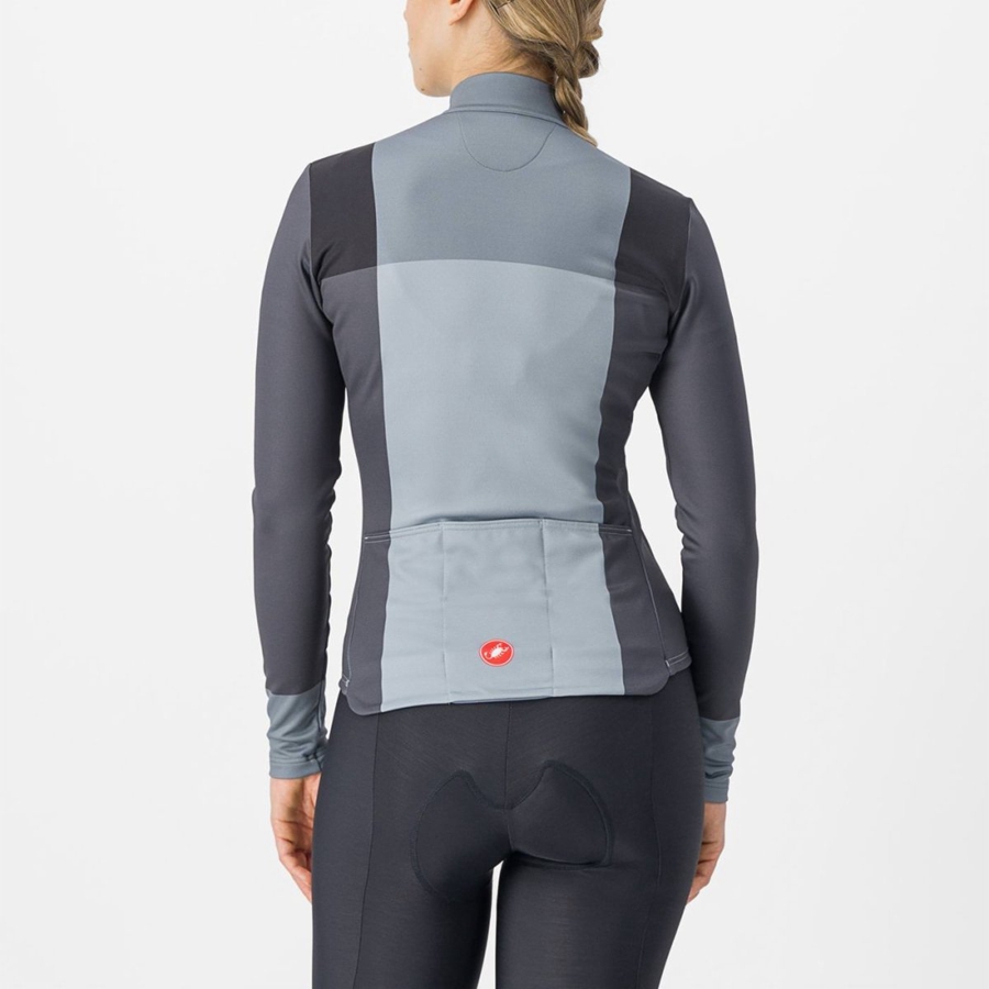 Castelli UNLIMITED W THERMAL レディース ユニフォーム 黒 グレー | 248917-NSU