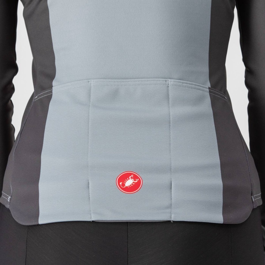 Castelli UNLIMITED W THERMAL レディース ユニフォーム 黒 グレー | 248917-NSU