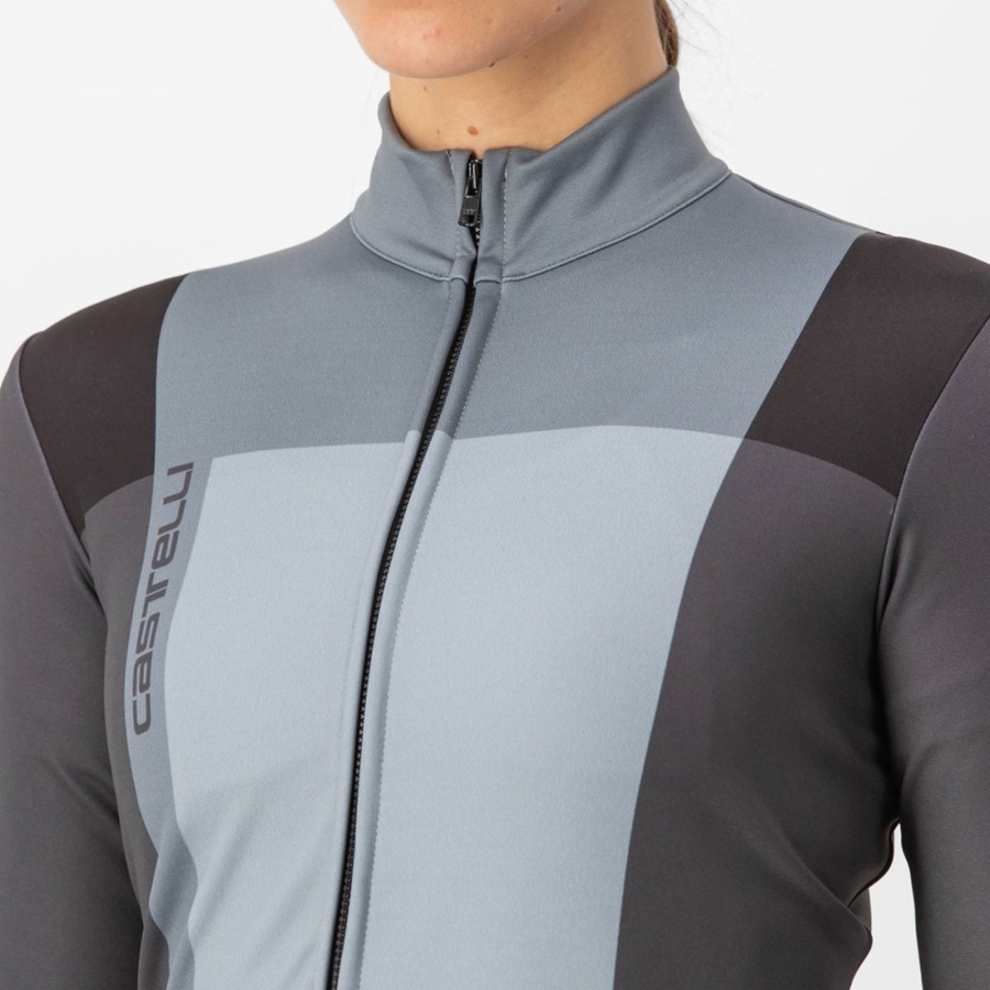 Castelli UNLIMITED W THERMAL レディース ユニフォーム 黒 グレー | 248917-NSU