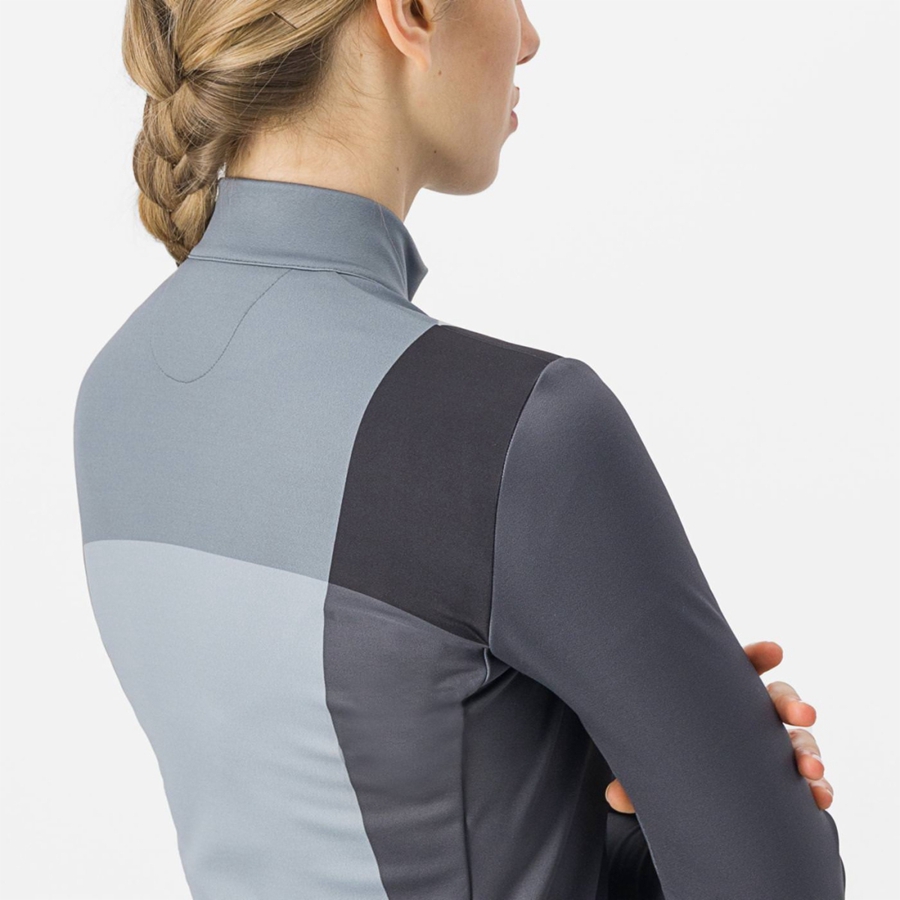 Castelli UNLIMITED W THERMAL レディース ユニフォーム 黒 グレー | 248917-NSU