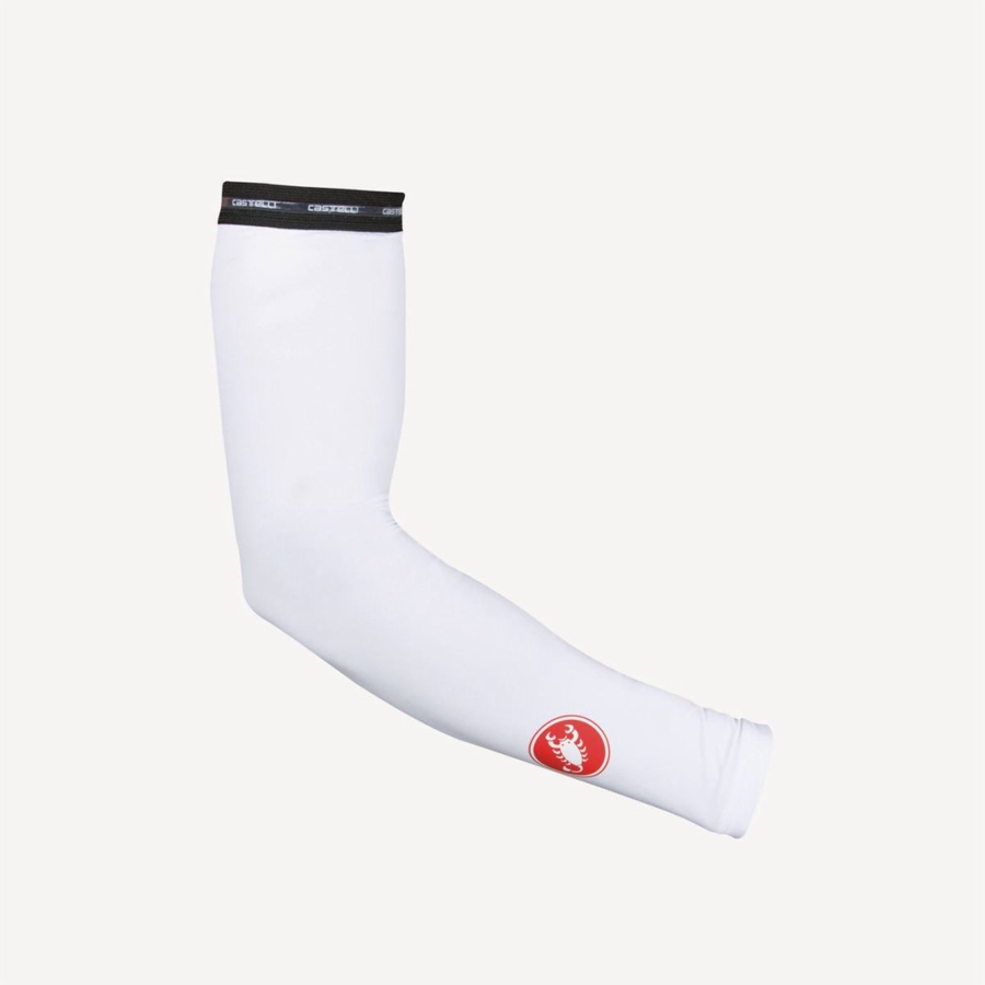 Castelli UPF 50 + LIGHT ARM SLEEVES メンズ アームウォーマー 白 | 79LPVSKEB