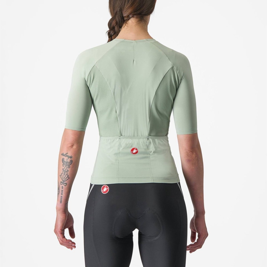 Castelli VELOCISSIMA 2 レディース ユニフォーム 緑 青 | 896457-TKX