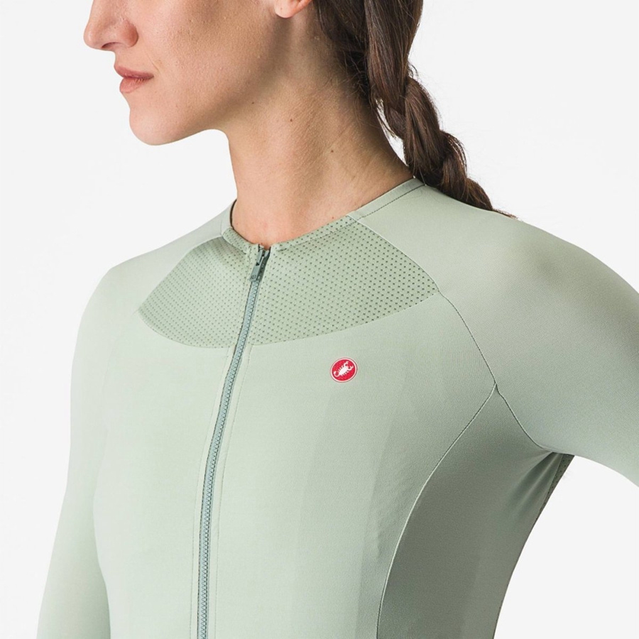 Castelli VELOCISSIMA 2 レディース ユニフォーム 緑 青 | 896457-TKX