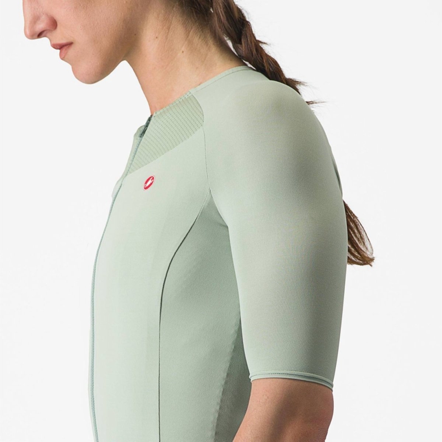 Castelli VELOCISSIMA 2 レディース ユニフォーム 緑 青 | 896457-TKX