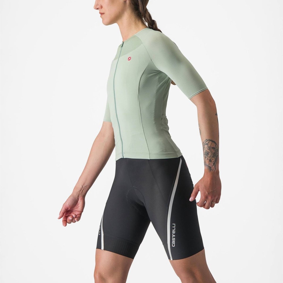 Castelli VELOCISSIMA 2 レディース ユニフォーム 緑 青 | 896457-TKX