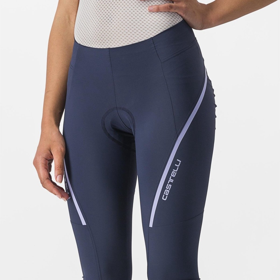 Castelli VELOCISSIMA 3 KNICKER レディース レギンス 青 紫 白 | 651043-DAO