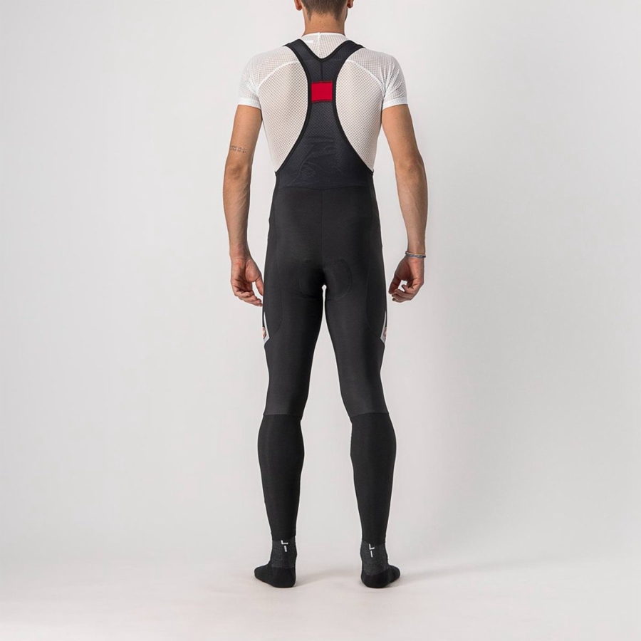 Castelli VELOCISSIMO 5 メンズ ビブタイツ 黒 シルバー | 803729-KOP