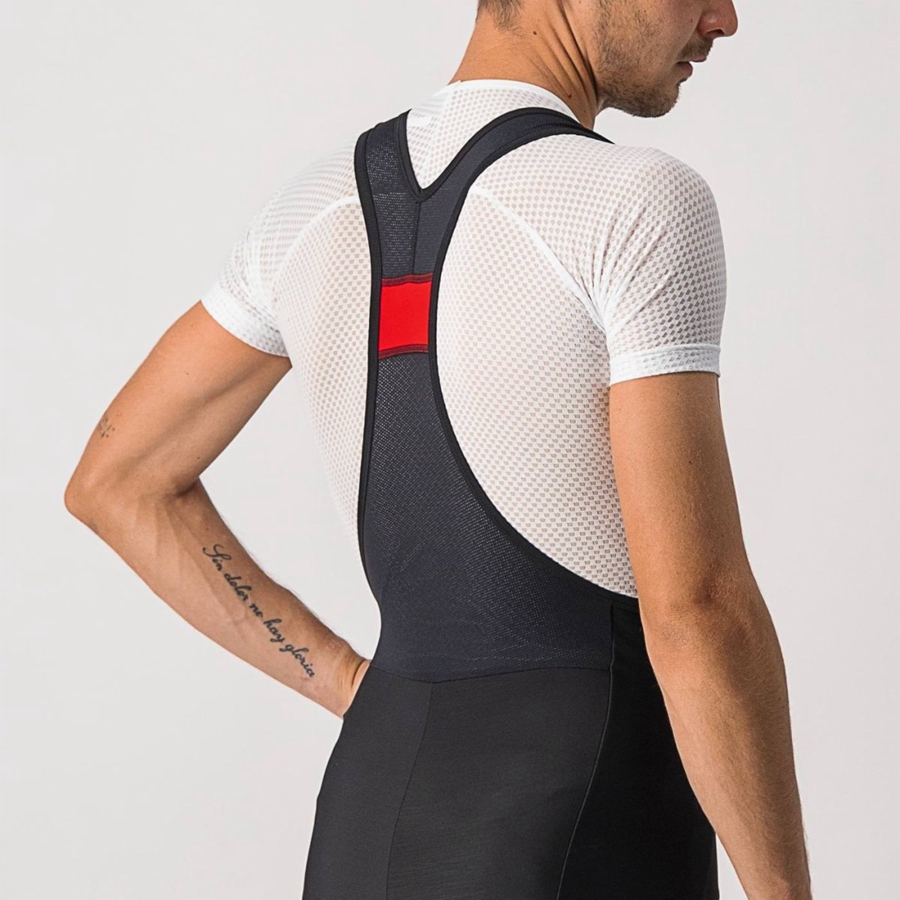 Castelli VELOCISSIMO 5 メンズ ビブタイツ 黒 シルバー | 803729-KOP