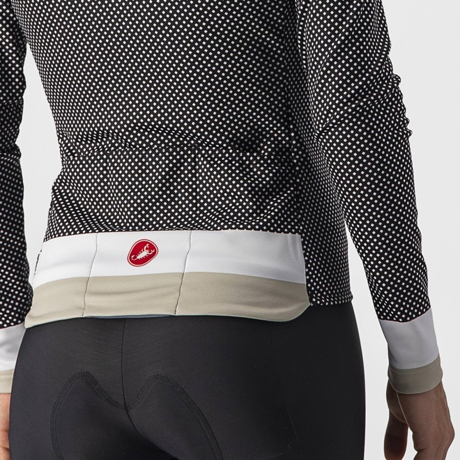 Castelli VOLARE LS レディース ユニフォーム 黒 白 | 316084-ZGW